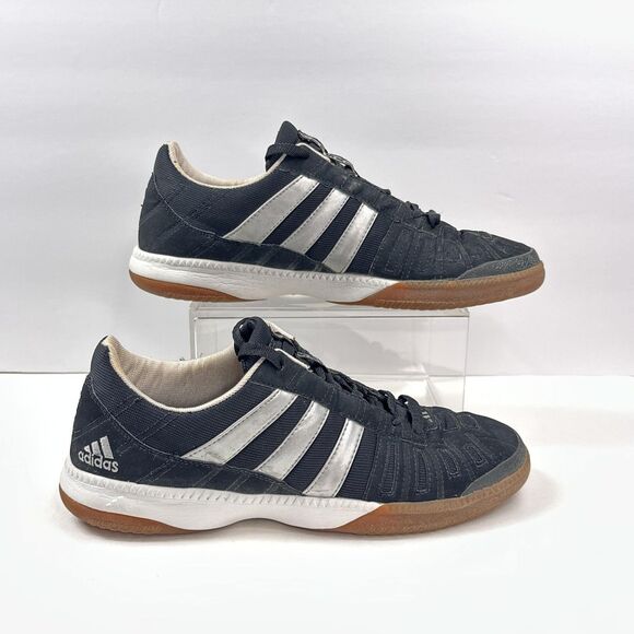 Vintage Adidas Top Sala Shoes Mens 11 Black Indoor Soccer Futsal Sneakers 674666